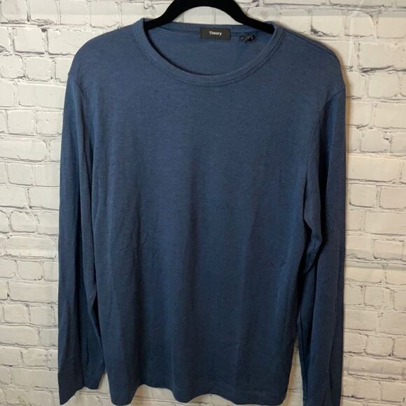Men’s Lightweight Theory Sweater Blue Sz Lg - Picture 1 of 4